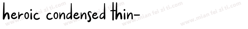 heroic condensed thin字体转换